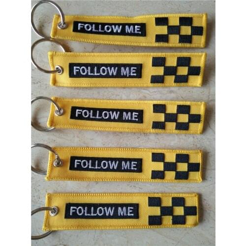 Follow Me Embroidery on Both Side Bag Tag