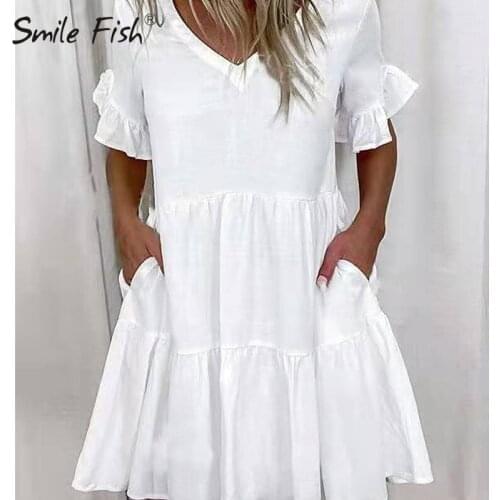 SMILE FISH Women's Ruffle Shirts