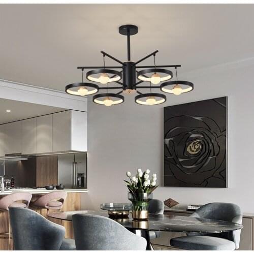 Living Room Chandelier Modern Minimalist Lamps Light Luxury Dining Chandelier Nordic Bedroom Study Atmospheric Lighting