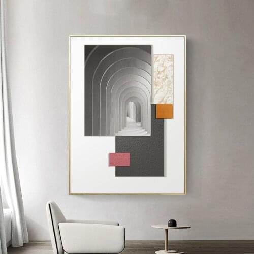 Modern Black and White Building Landscape Posters and Prints Canvas Painting Wall Pictures for Living Room Cuadros Home Decor