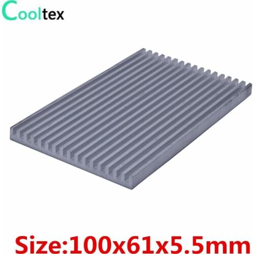 Special Offer) DIY Aluminum Heatsink 100x61x5.5mm Radiator Heat Sink for Chip LED IC Electronic cooler cooling
