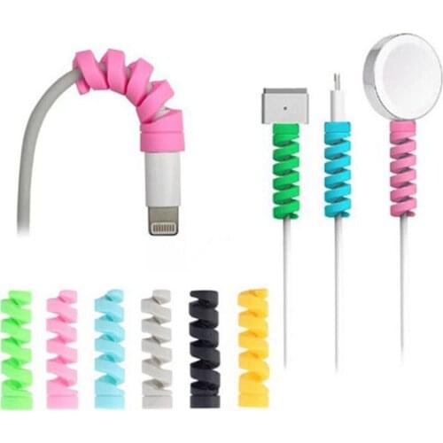 100pcs Spiral USB Cable Organizer Management Wire Protector for Charging Data Earphone Mouse Line Cable Wire
