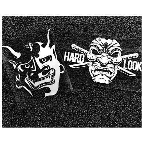 Car Styling Vinyl Decals Japanese Mask Man Ghost HARD LOOK Auto Window Tail Stickers