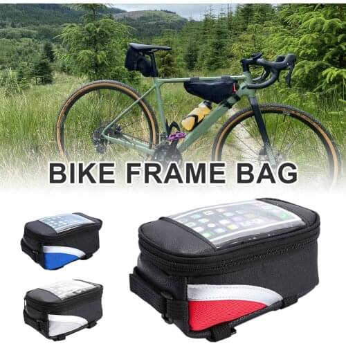 Waterproof Bicycle Bag Bike Frame Front Top Tube Bags Outdoor Cycling Touch Phone Screen Case For Mountain Road Bicycle Bags