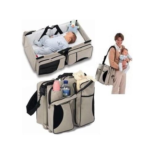 The New Diapers Bags Mummy Travel Baby Bottle Cloth Case Large Space Baby 3 in 1 Portable Nappy Nursing Bag