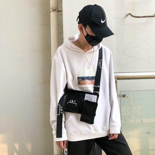 Trend Pockets Shoulder Messenger Bag Tide Brand Riding Small Crossbody Bag Couple Female Unisex fashion Harajuku Style2019