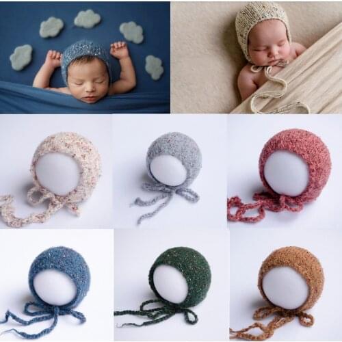Baby Newborn Photography Props Knit Newborn Hat Baby Photo Studio Photography Props Cap Beanie Baby Hat