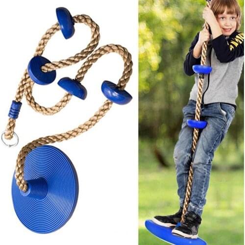 New Style Funny Climbing Rope Swing Adjustable Creative Plastic Kids Outdoor Climbing Disc Swing Toy for Gift Garden Yard Play