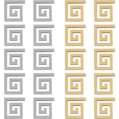 5Pcs - 50Pcs Mirror wall Stickers Ceiling Decal Acrylic Framed walls Restaurant living room Bedroom Decoration Self-adhesive