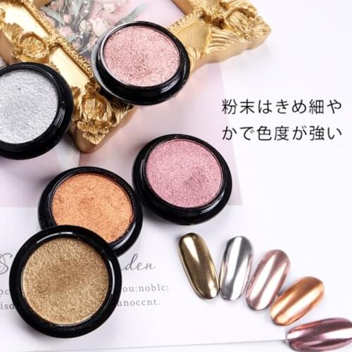 1box/lot New Arrival Solid Mirror Powder Glittering Easily Colored Nail Art Decoration Multicolor Nail Shining Powder