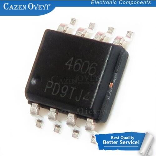 10pcs/lot AO4606 4606 SOP-8 Complementary Enhancement Mode Field Effect Transistor In Stock