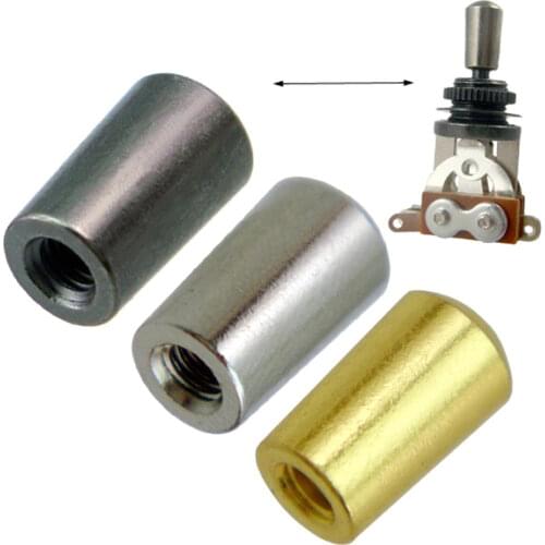10Pcs Internal Thread 4mm Brass 3 Way Toggle Switch Knobs Cap Tip Button for LP Electric Guitar Parts Replacements