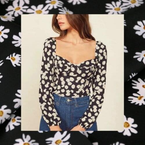 150 cm width printed fabric anti-wrinkle shirt dress chiffon fabric meter handmade DIY clothing fabric wholesale cloth