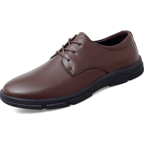 2021 Spring New High Quality Mens Genuine Leather Casual Shoes all-match wear-resistant breathable Driving Work Shoes