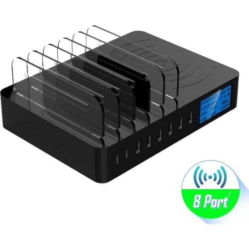 7.5W Qi Wireless Fast Charger For iPhone XS MAX XR X 8 Plus 50W Smart Type-C USB Multi Charger HUB Station + Phone Holder