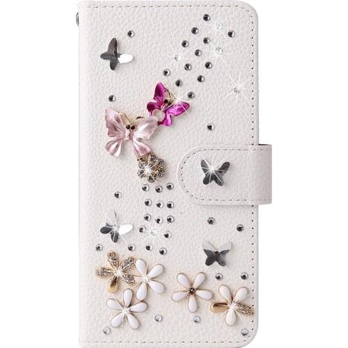 For iPhone X XR XS 11 12 Pro MINI Max shiny leather case 8 7 6 6s Plus SE 2020 Flip White Luxury Case