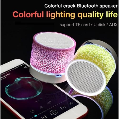 Bluetooth-compatible Speaker Mini Wireless Loudspeaker Crack LED Support TF Card USB Subwoofer Portable MP3 Music Sound Column
