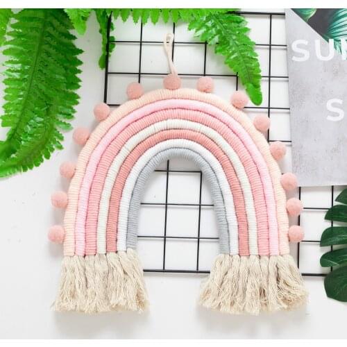 Kids Room Rainbow Hanging Decor Tapestry Wall Hanging Living Room Bedroom Color Pendant Decoration Wall Hanging Home Decoration
