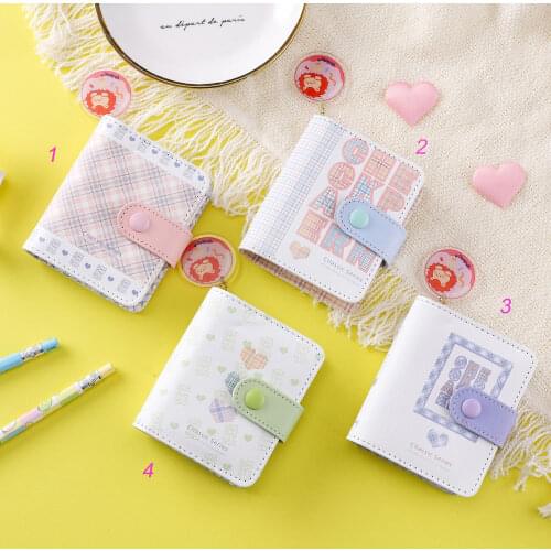 Plaid Mini Notebook 3 Ring Binder Journal Cute Agenda Planner Kawaii Pocket Books Small Loose Leaf Notepad School Supplies