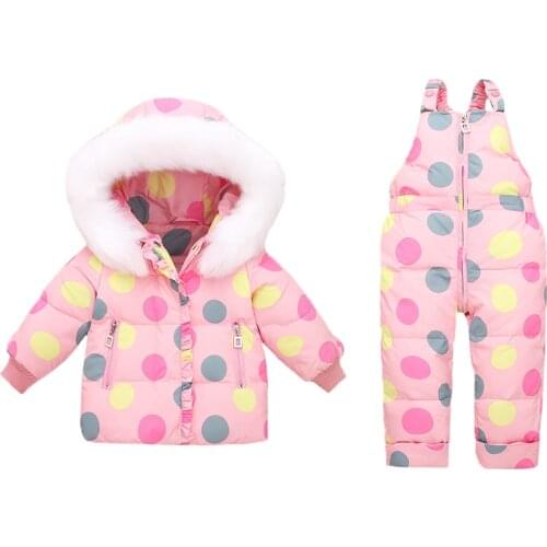2pcs Set Winter Jumpsuit for Children 2021 New Boy Girl Children Clothing Baby Snowsuit Kids fashion Jacket for Girls 0-3 years