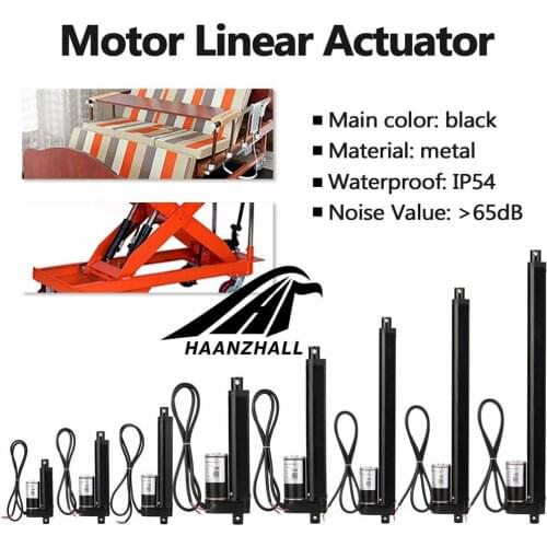 24V Linear Actuator 50mm 100mm 150mm 200mm Stroke Linear Drive Electric Motor Linear Motor Controller 100/200/300/500/700/1000N