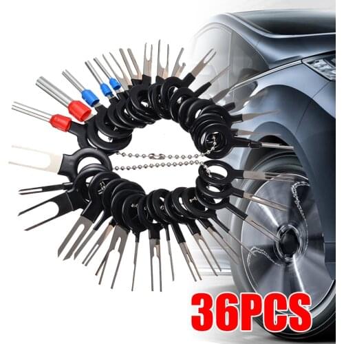 11/18/21/26/36Pcs Car Truck Electrical Terminal Wiring Crimp Connector Pin Removal Key Tool Kit Universal For Car Sheet Stylus