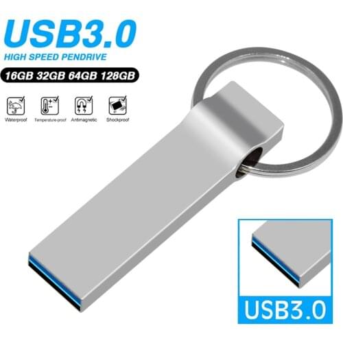 Metal USB 3.0 USB Flash Drive 64 Gb Thumbdrive 16GB 8GB Pendrive 32gb Flash Memory Stick 128gb Pen Drive 64gb Usb Disk on Key