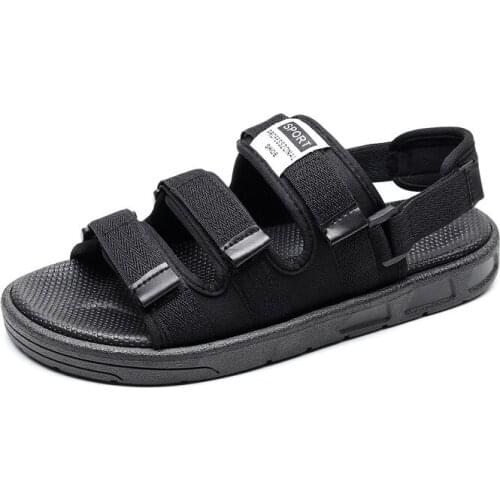 2021 Summer New Casual Mens Sandals Fashion Ankle Strap Rubber Plat Shoes Breathable Wear-resisting for Couple Size 35-46
