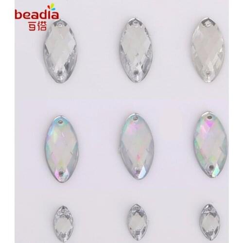 New Arrival!5*10/7*15/9*18 mm Grid Face 2 Holes Acrylic Jewelry For Clothes Dress DIY Craft Decoration