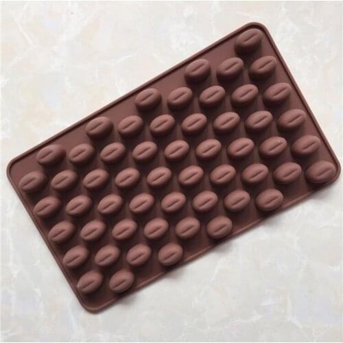 Wholesale 55 Lattice Mini Silica Gel Chocolate Coffee Beans Mode Ice Grid Mold XG123
