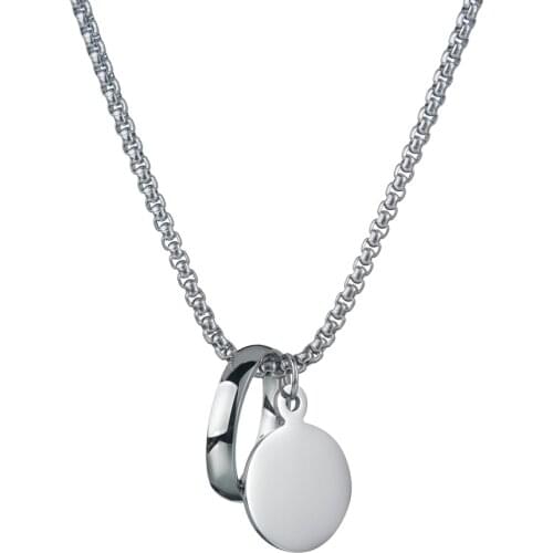 Stainless Steel Jewe Necklace Personalized Customized Couples Necklace For Women Men Name English Alphabet Fashion