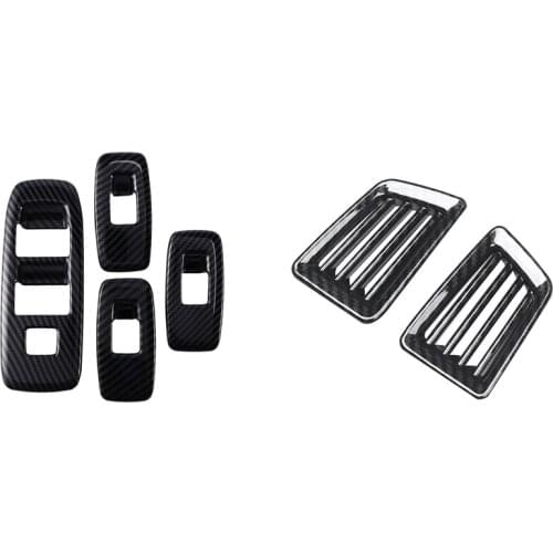 Window Lift Switch Panel Cover for Ford Ranger / Everest 2015-2021 & Side Air Conditioning Dashboard Vent Cover