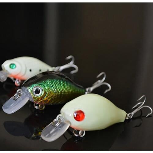 Swim Fish Fishing Lure Artificial Hard Crank Bait minnow Wobbler japan Mini Fishing Crankbait lure crazy wobble pesca Luminous
