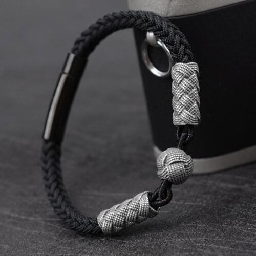 Handcrafted 925 Sterling Silver colour Beads Bracelet Braided Thai Silver Bracelet Unisex Bracelet for Lovers Jewelry