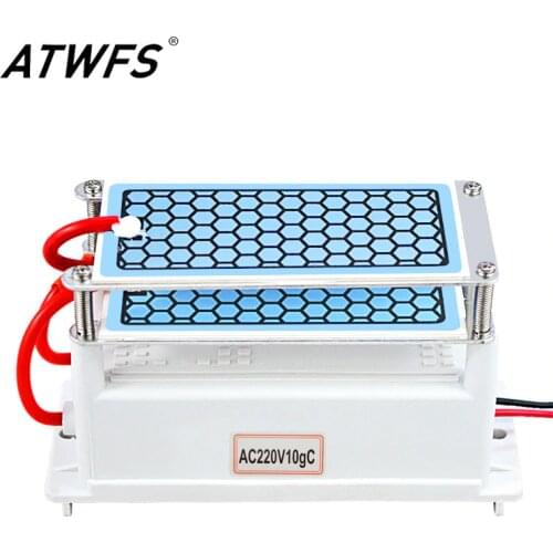 ATWFS Air Purifier 220V 10g/5g Ozone Generator Portable Double Integrated Long Life Ceramic Plate Ozonator Air Cleaner Ozonizer