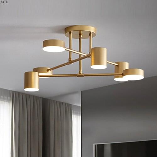 Modern LED Ceiling Chandelier Lighting Living Room Bedroom Chandeliers Creative Home Lighting Fixtures gold/black/white Tricolor