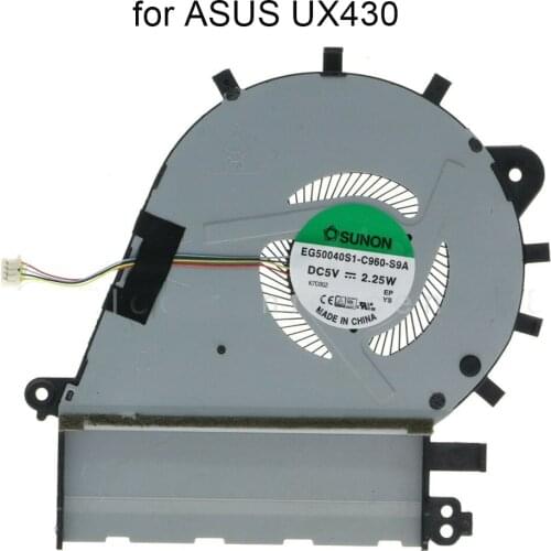 CPU Cooling Fan Notebook PC for ASUS ZenBook UX430 UX430U UX430UA UX430UQ U4100 UQ U4100U EG50040S1-C960-S9A 13NB0DS0T01011 New