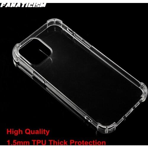 50pcs 1.5mm TPU Shockproof Clear Phone Cases For iphone 13 pro max 13mini 13pro Airbag Soft Silicone Cover For iphone13 Shell