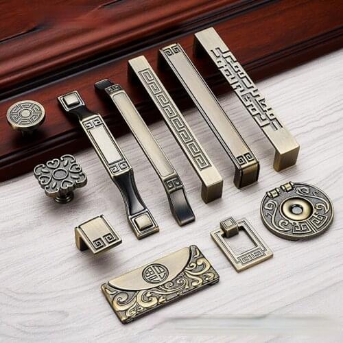 Luxury Green Bronze Handles Shoebox Cabinet Handles Closet Dresser Drawer Knobs Wardrobe Pulls Pullers Furniture Hardware
