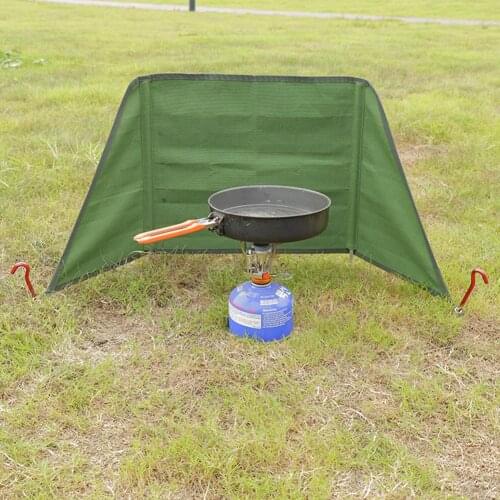 Foldable Windscreen Campfire Windshield BBQ Stove Wind Shield Cloth Protable Gas Burner Wind Protector Outdoor Camping Picnic