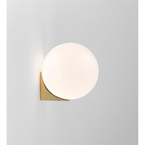 Nordic Post Modern Ball White Wall Lamps Living Room Bedroom Bedside Hardware Wall Lights Bathroom Mirror Headlights Fixtures