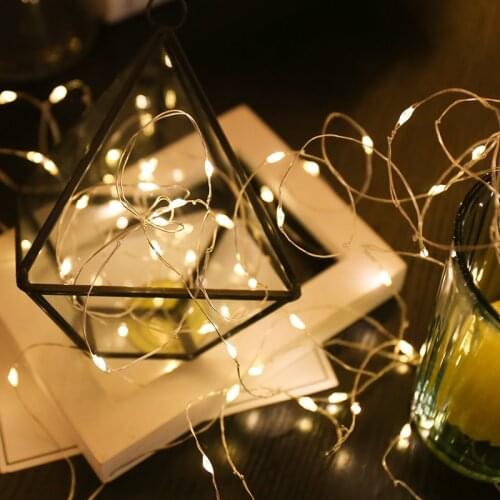 1m/2m/3m/10m Copper Wire Battery Box Garland LED Wedding Decoration for Home Decoration Fairy for Party Decoration String Light