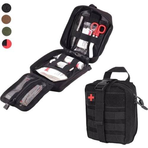 Tactical Molle First Aid Bag Outdoor Emergency Medical Survival Kit Pouch Airsoft Ammo Mag EDC Pouch For Hunting Camping Travel