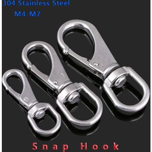 Universal Hook Rotating Ring Chain Buckle Universal Spring Buckle Dog Chain Fitting Joint 0#-3#304 Stainless Steel