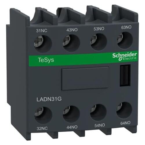 TeSys D - auxiliary contact block - 3NO + 1NC - screw clamp terminals - EN 50012 LADN31G