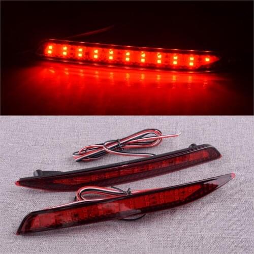 1 Pair Car Rear Left Right Red LED Bumper Brake Light Tail Lamp Fit for Honda Accord 9th 2014 2015