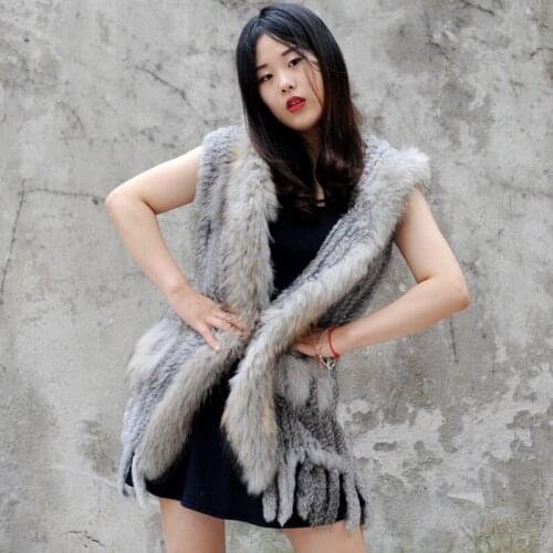 CX-G-B-75B New Autumn Winter Women Rabbit Fur Vest Fashion Fur Vest