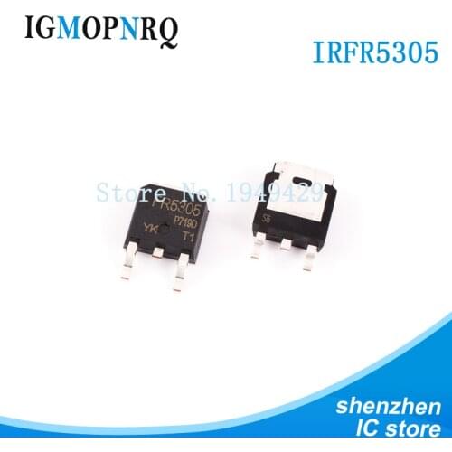 10pcs IRFR5305TRPBF IRFR5305 TO-252 FR5305 MOSFET 1 P-CH -55V HEXFET 65mOhms 42nC new