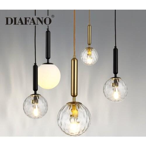 Nordic Aluminum Modern Pendant Light Designer Bar Loft Hanging Lamps Beside Hanging Lamp Kitchen Glass Suspension Pendant Lamps