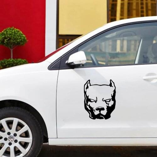 CK2821#30*37cm Pit bull funny car sticker vinyl decal silver/black car auto stickers for car bumper window car decorations